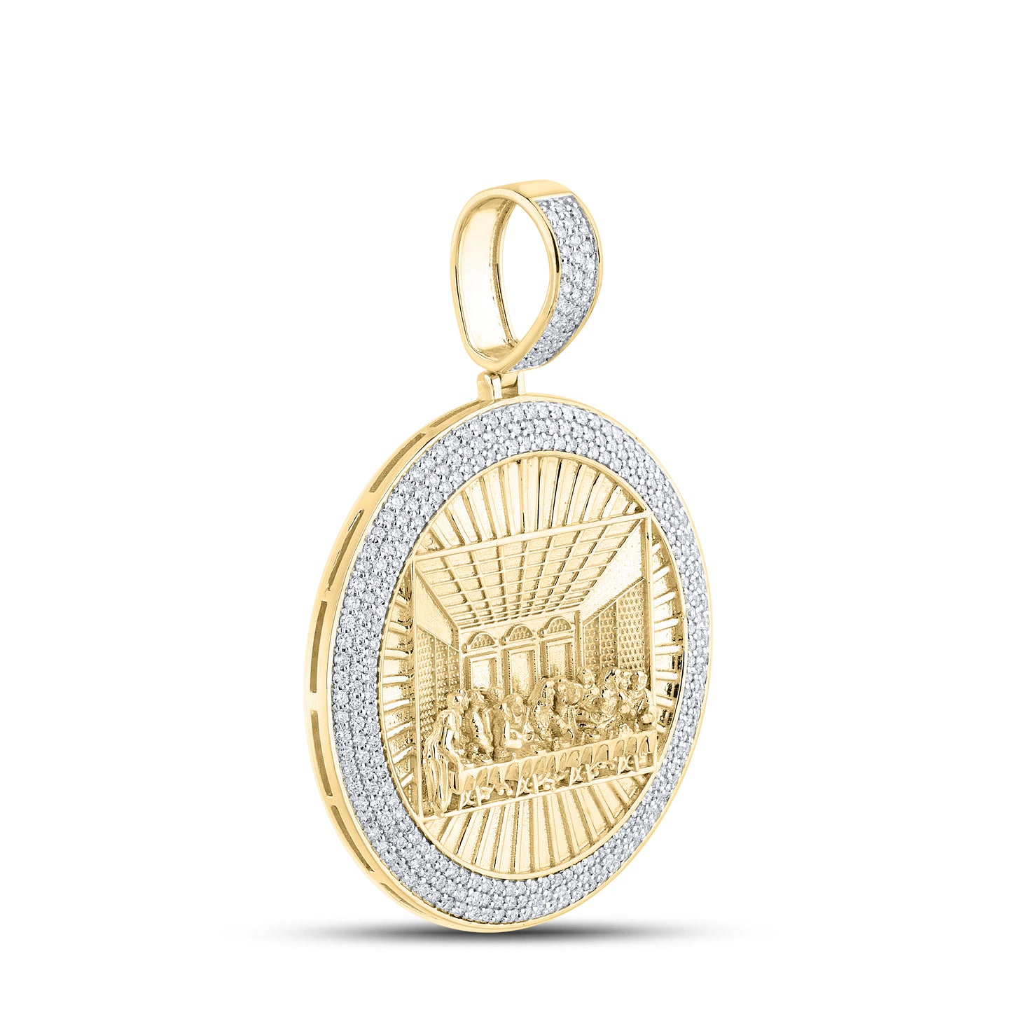 10kt Yellow Gold 1.24 CTW Diamond Last Supper Charm