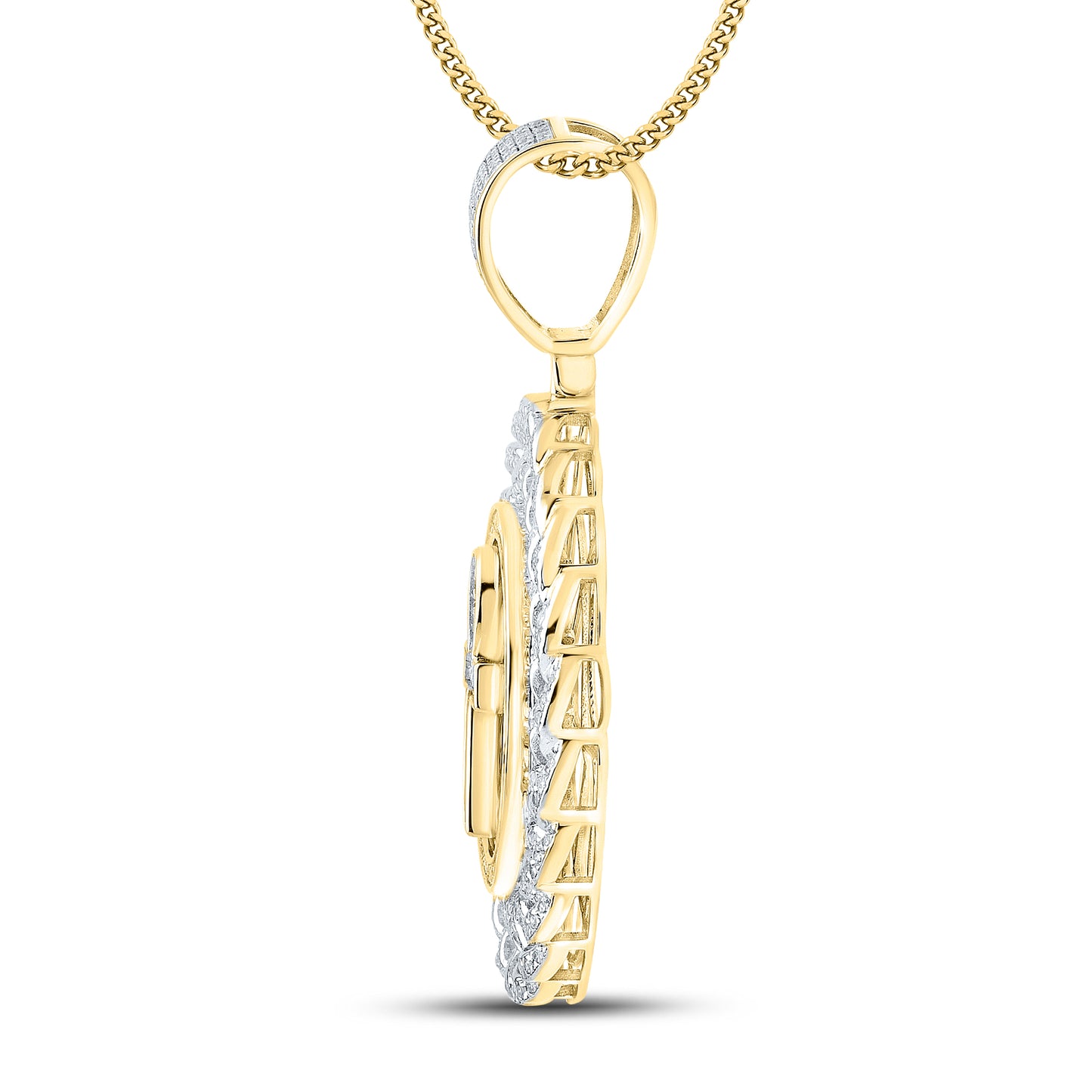 10kt yellow gold 1.34ctw Diamond Charm