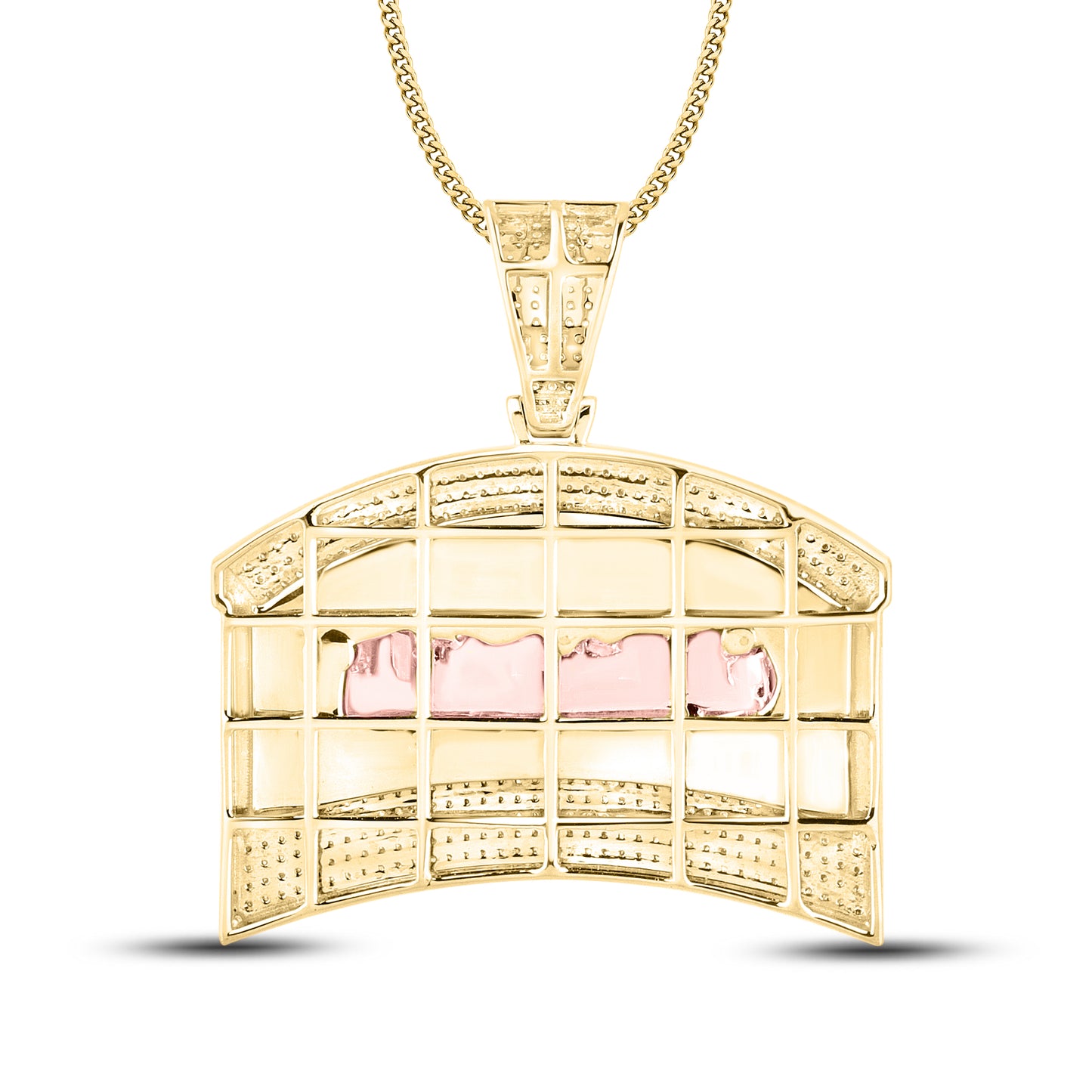 10kt Yellow Gold 0.71  CTW last supper Diamond Charm Pendant