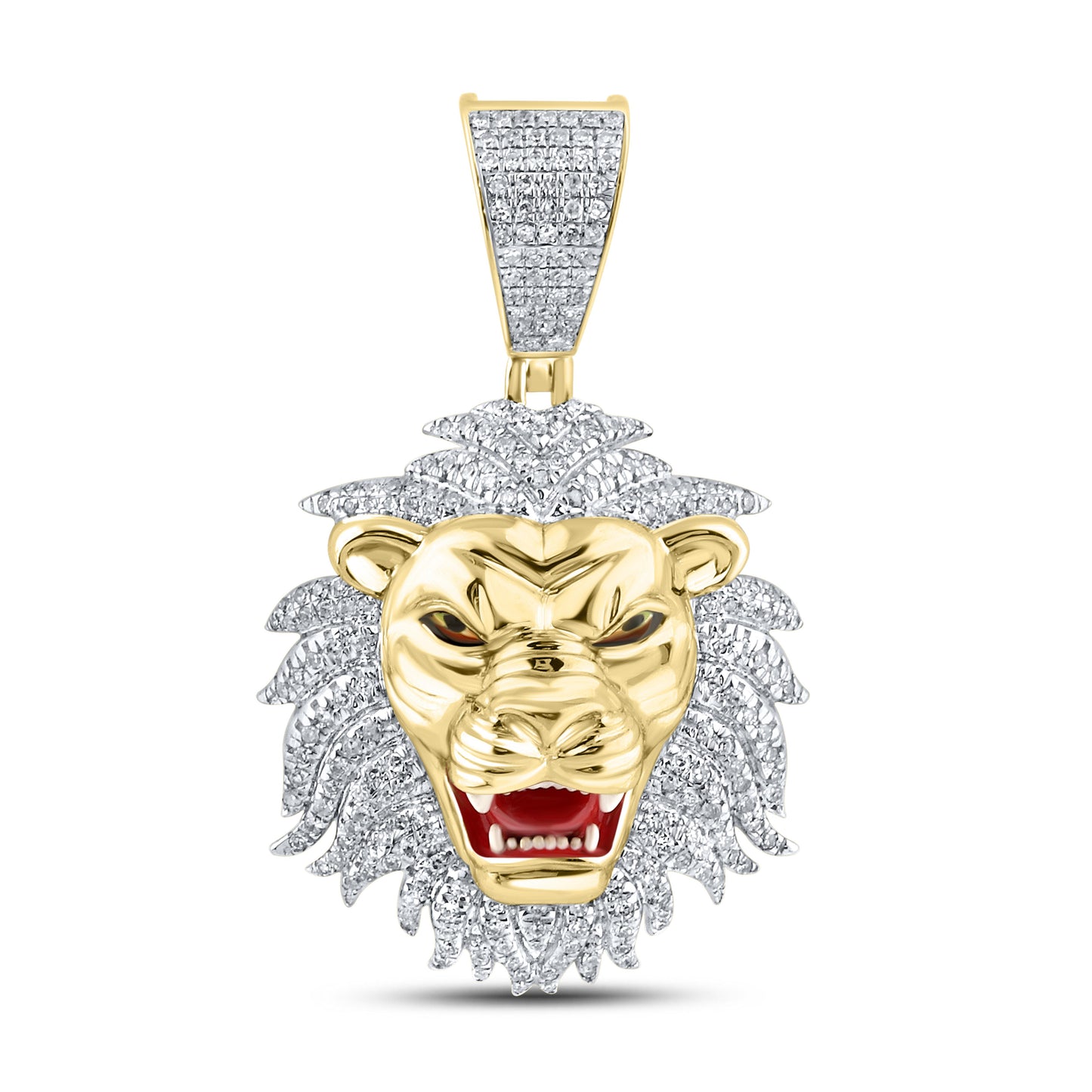 10kt Yellow Gold 0.59 CTW Lion Diamond Charm