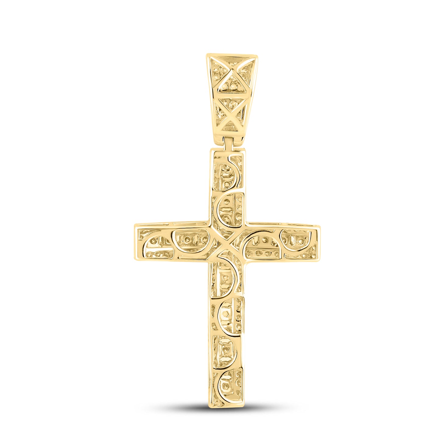 10kt Yellow Gold 1 CTW Diamond Cross Charm
