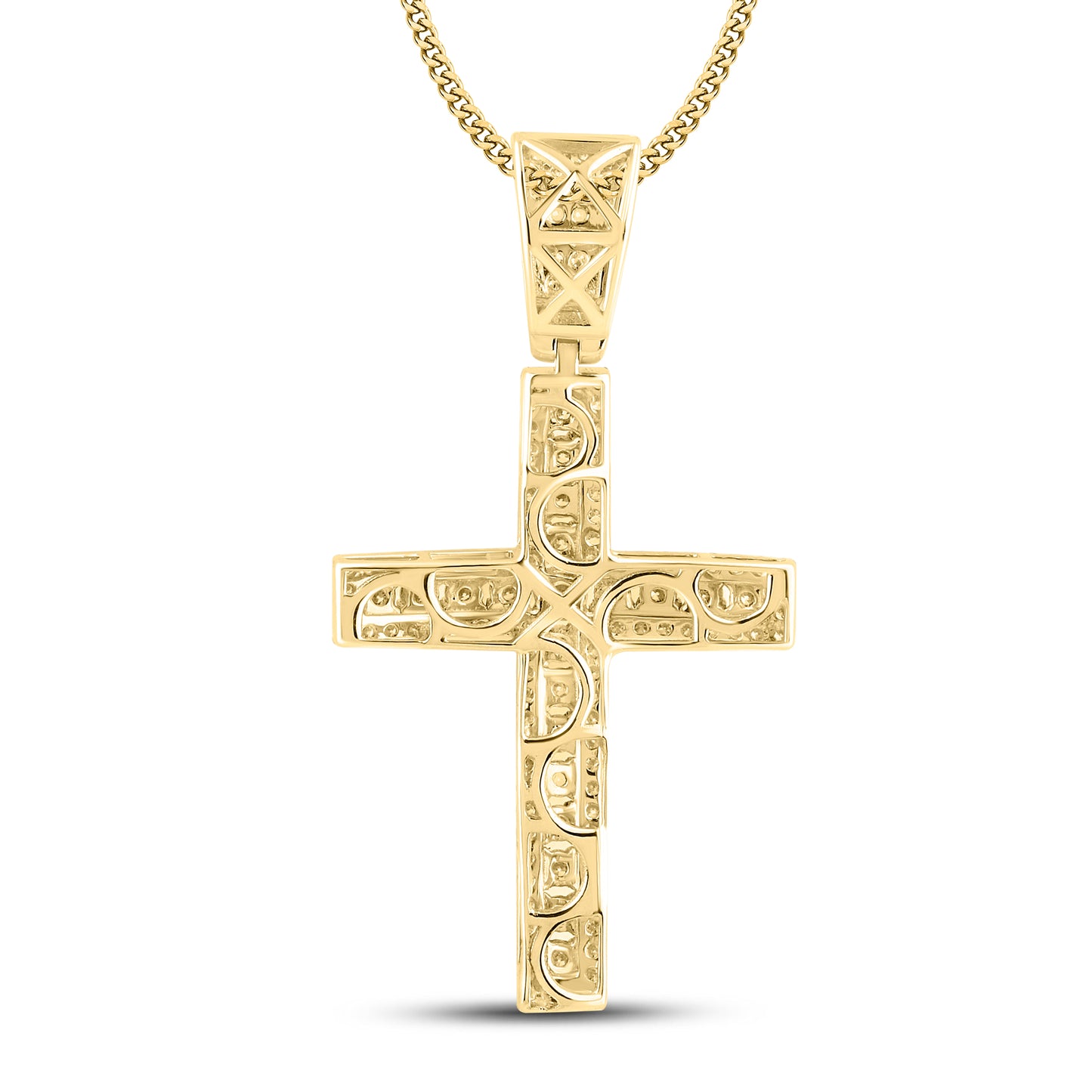 10kt Yellow Gold 1 CTW Diamond Cross Charm