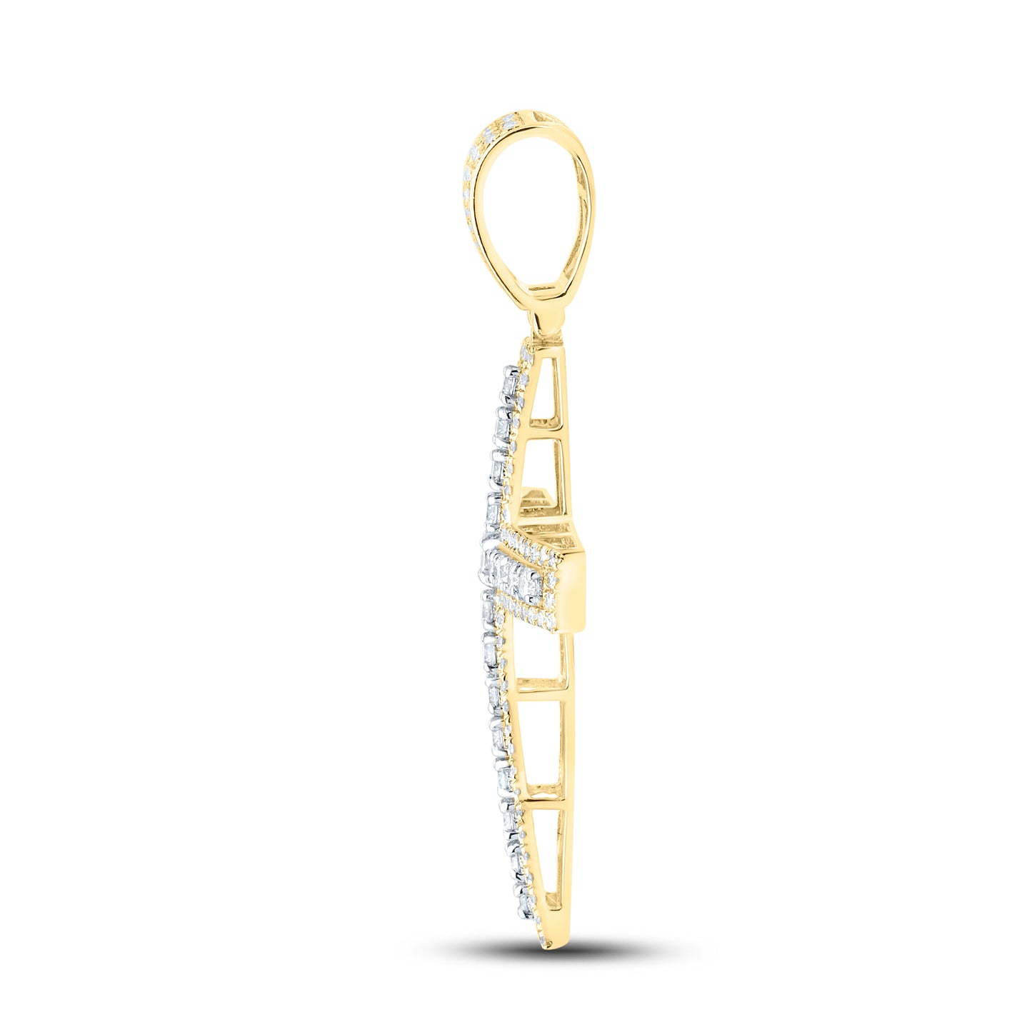 10kt Yellow Gold 1 CTW Diamond Cross Charm