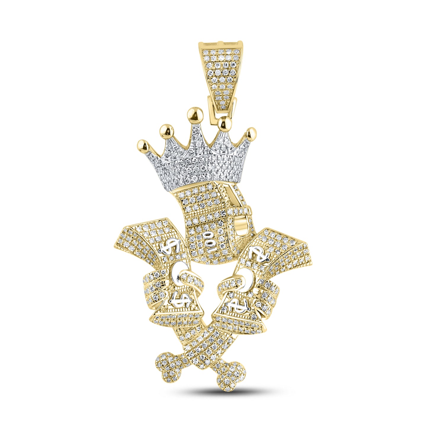 10kt yellow gold 0.69ctw Diamond Charm Pendant