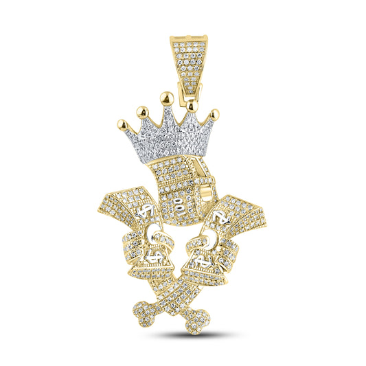 10kt yellow gold 0.69ctw Diamond Charm Pendant