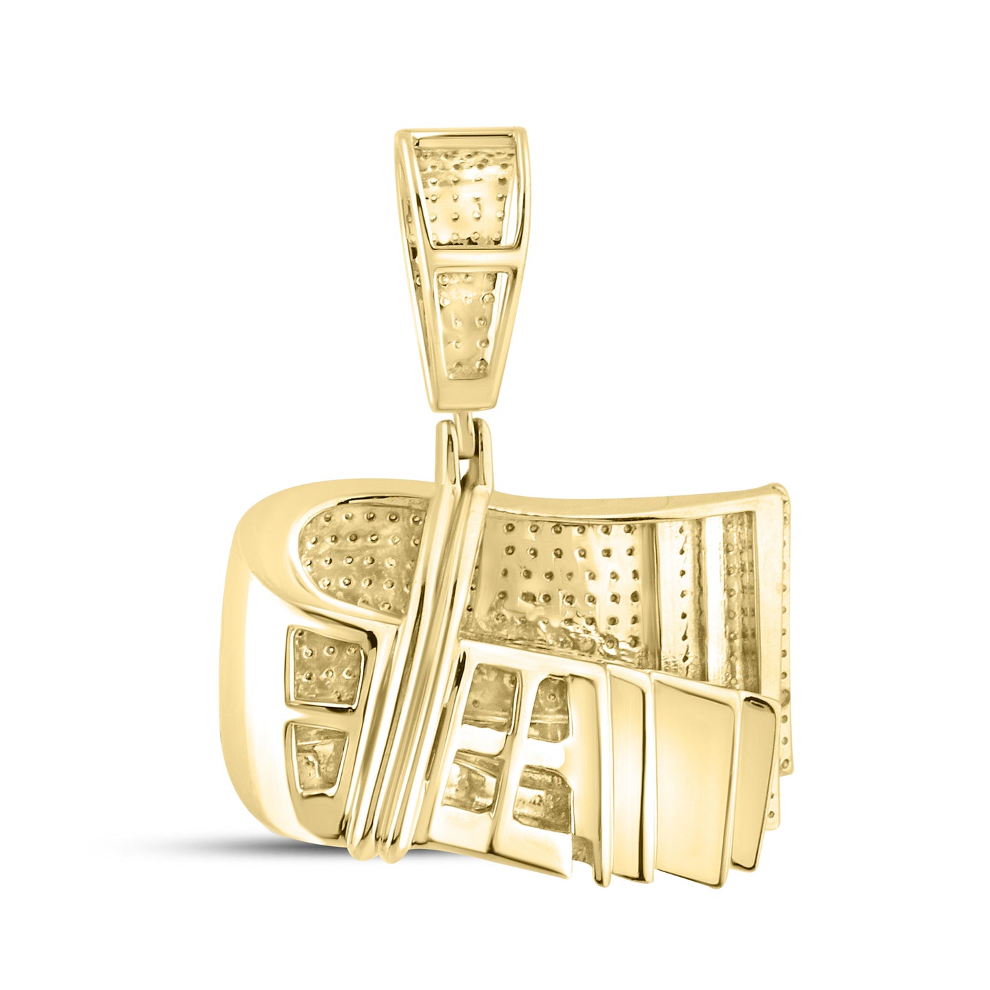 10k Yellow Gold 0.94 CTW $100 Bills Diamond Charm