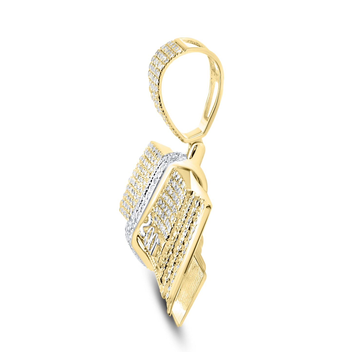 10k Yellow Gold 0.94 CTW $100 Bills Diamond Charm