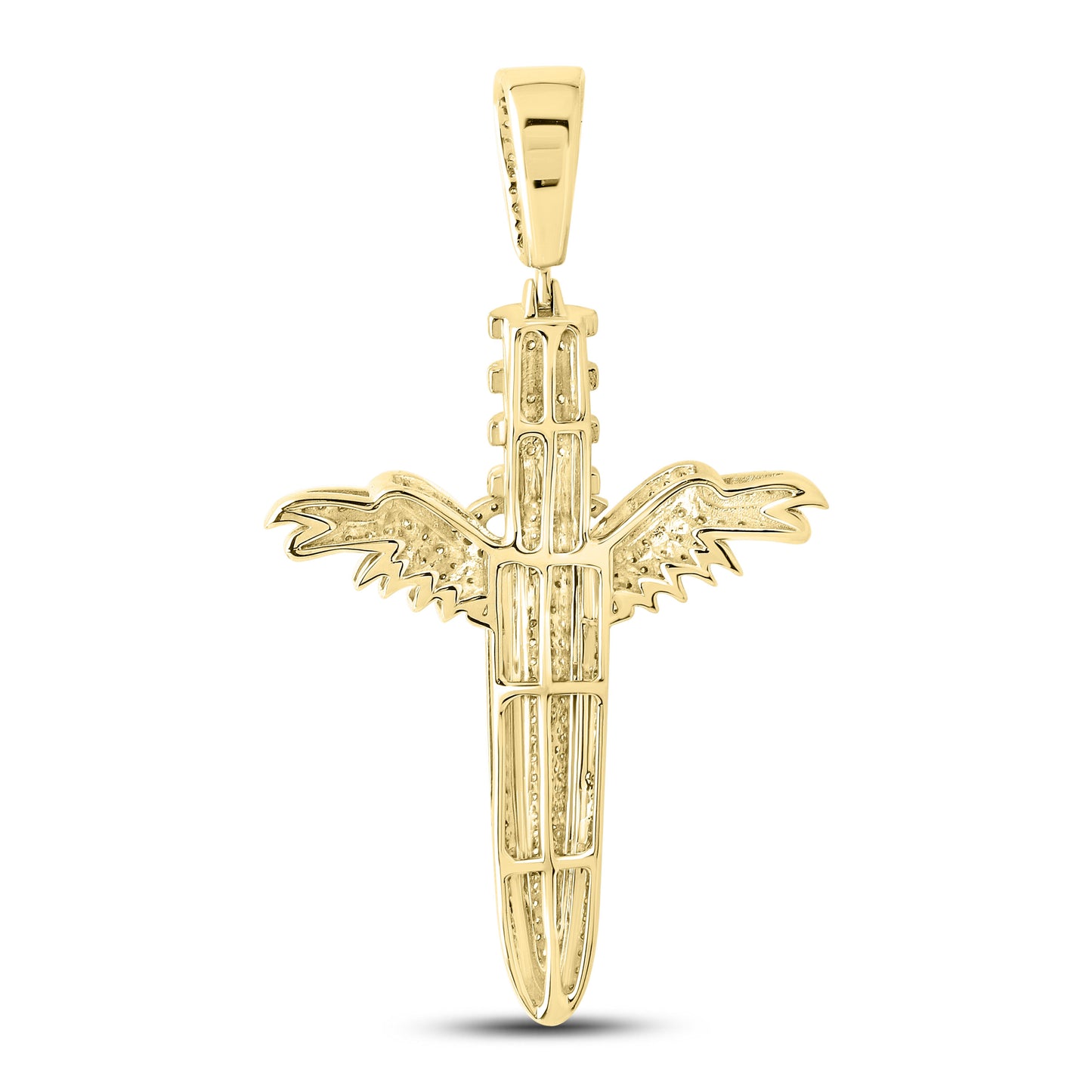 10kt yellow gold 0.72ctw Cross Diamond Charm