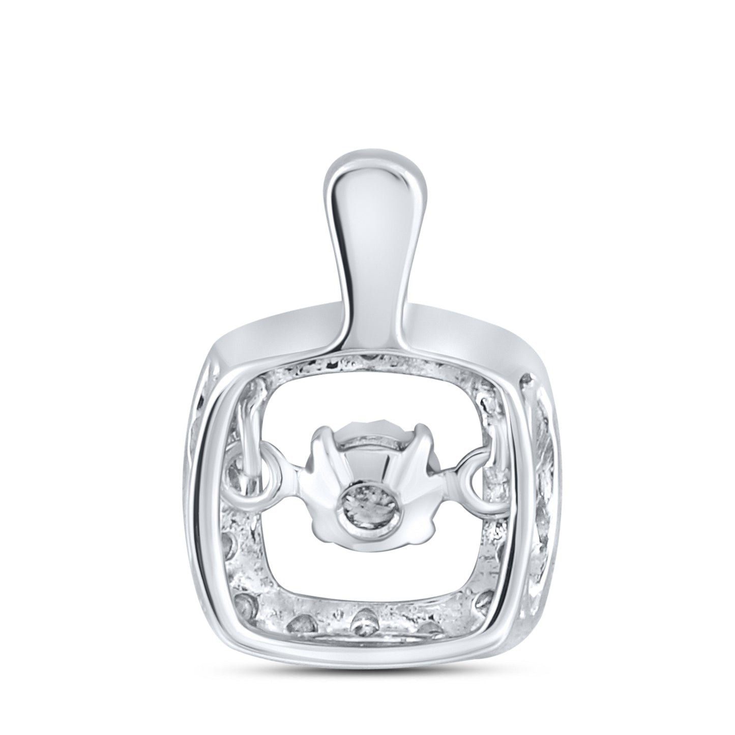 10k White Gold 0.16 CTW Natural Diamond Pendant