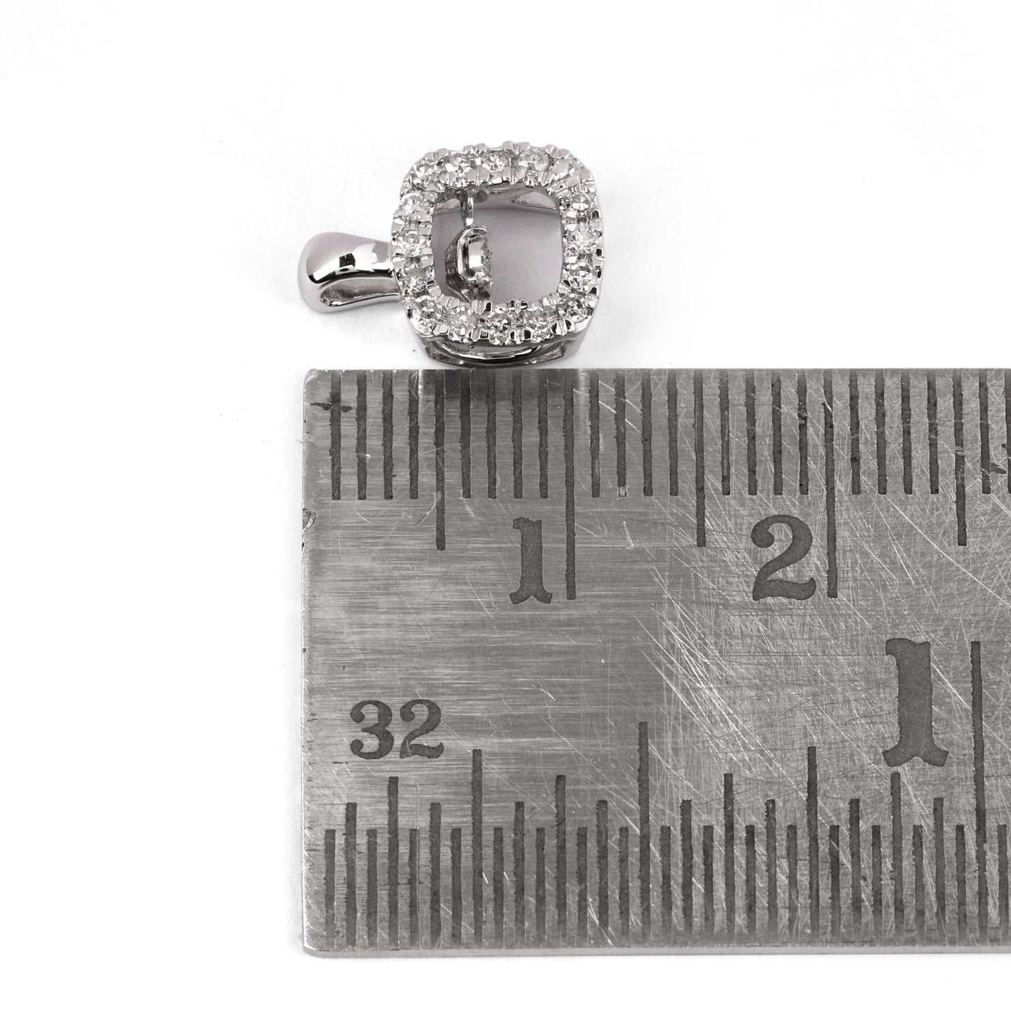 10k White Gold 0.16 CTW Natural Diamond Pendant