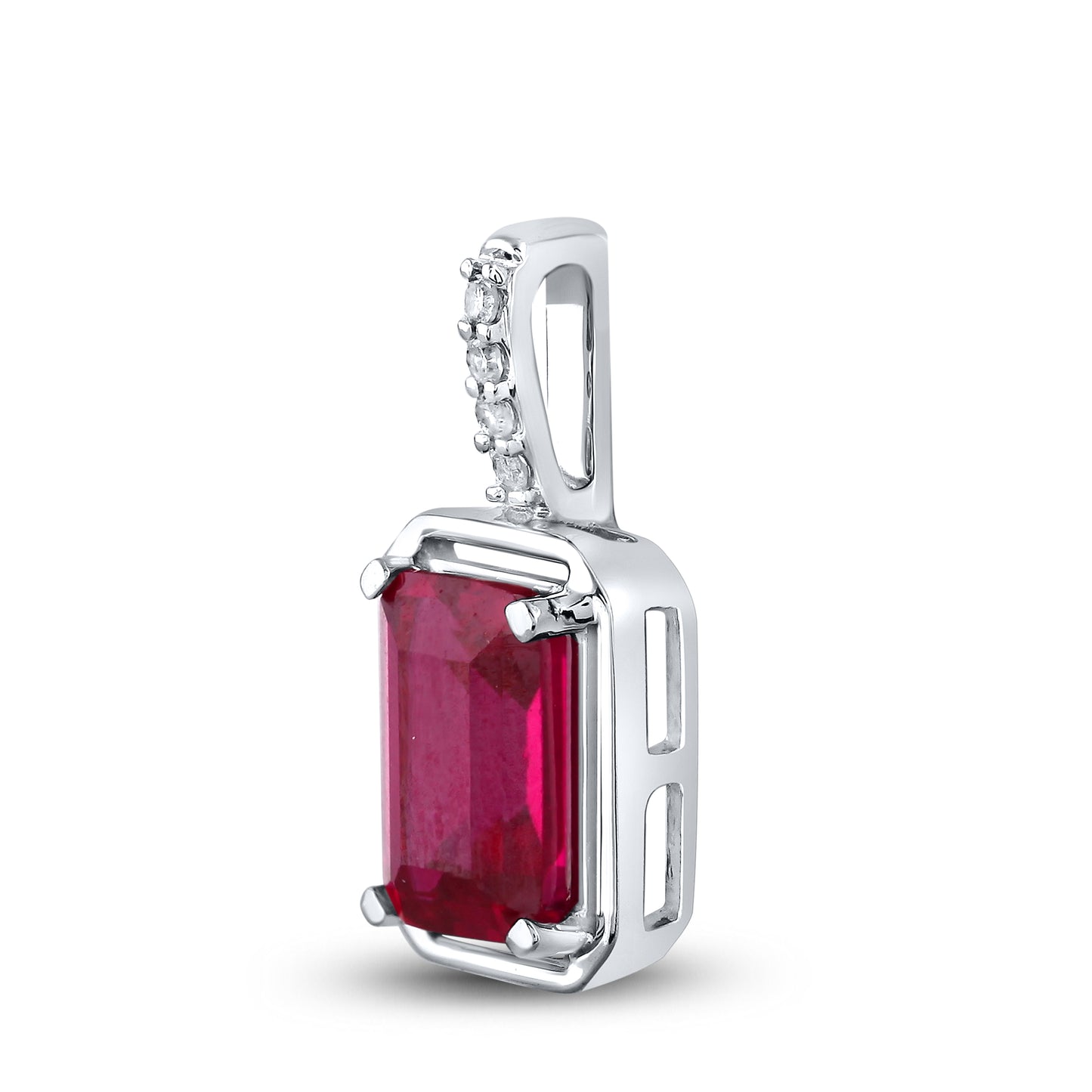 14kt White Gold 0.02 CTW Lab Diamond Pendant With 10kt White Gold Chain