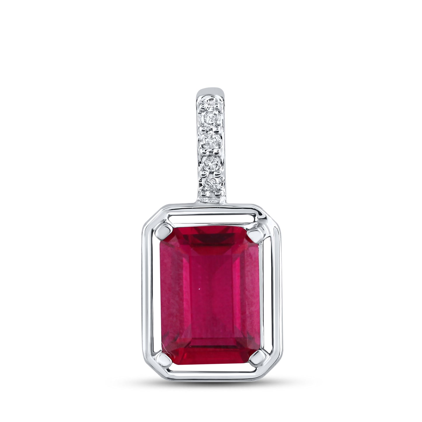 14kt White Gold 0.02 CTW Lab Diamond Pendant With 10kt White Gold Chain