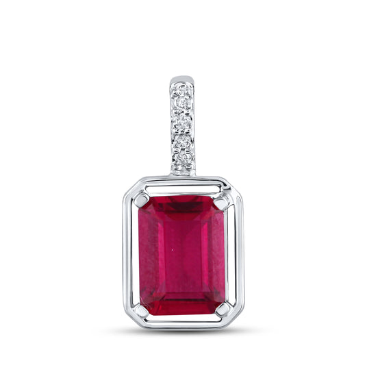 14kt White Gold 0.02 CTW Lab Diamond Pendant With 10kt White Gold Chain