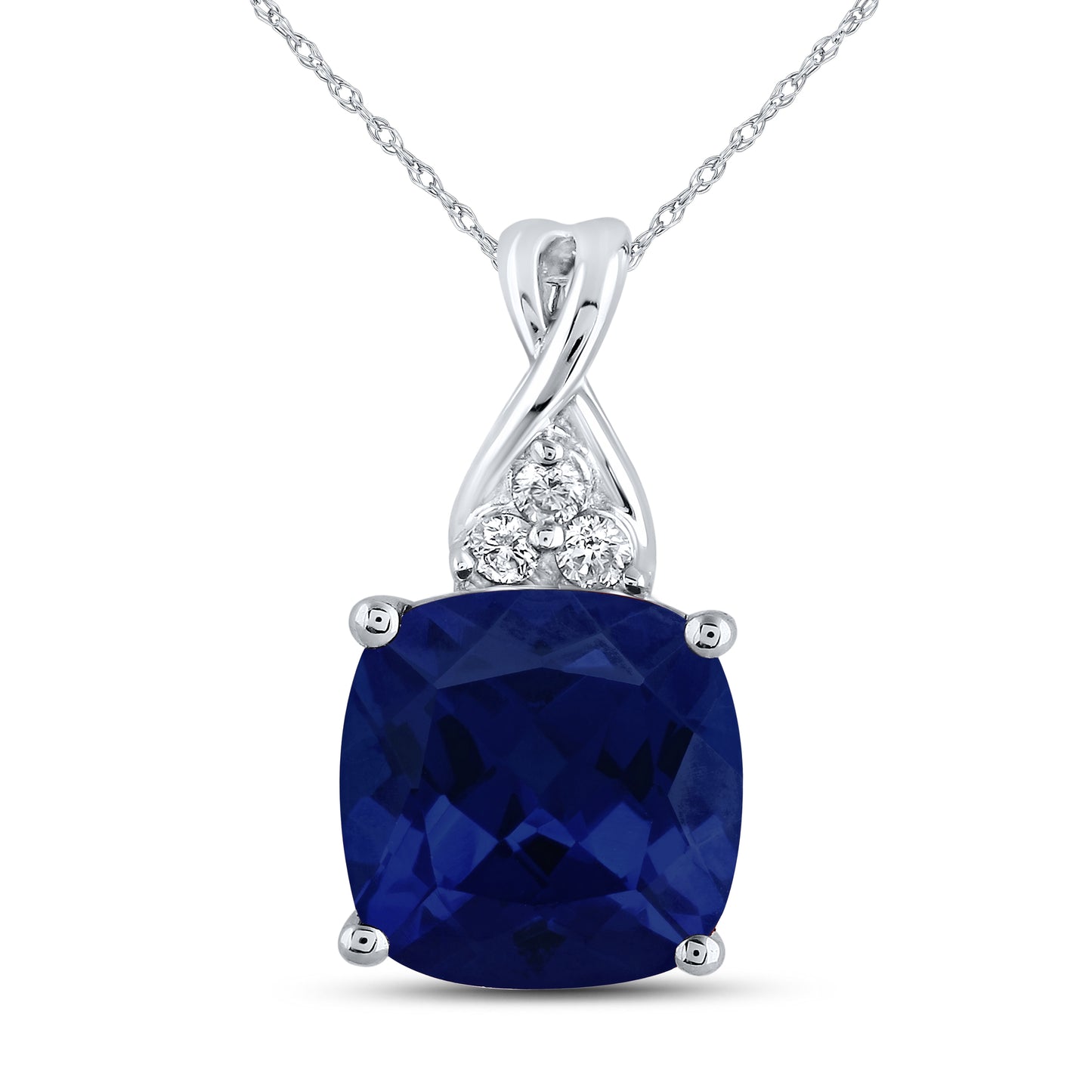 14kt White Gold 0.03 CTW Diamond Pendant With 14kt Chain