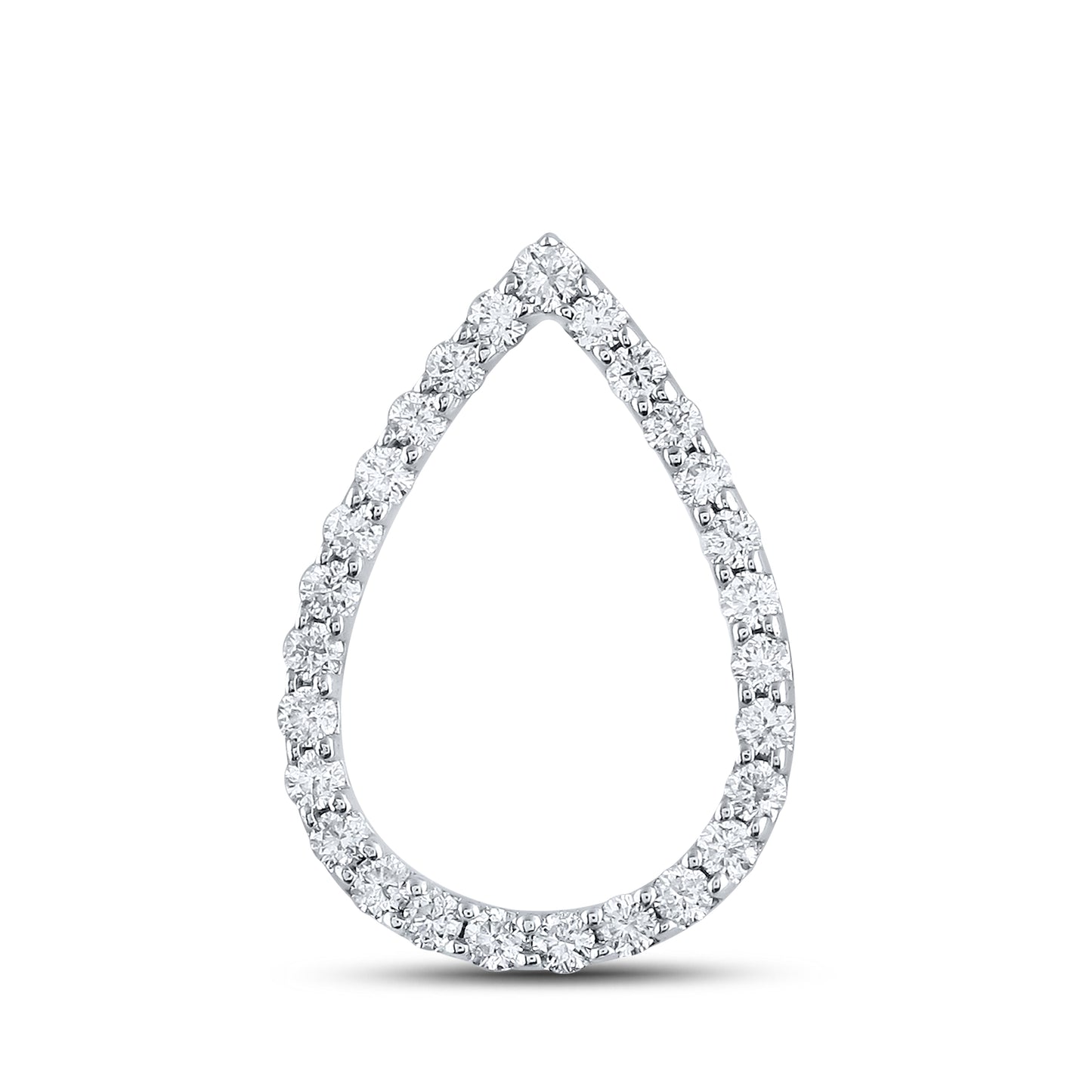 14kt White Gold 1/5 CTW Diamond Pendant With 10kt Chain