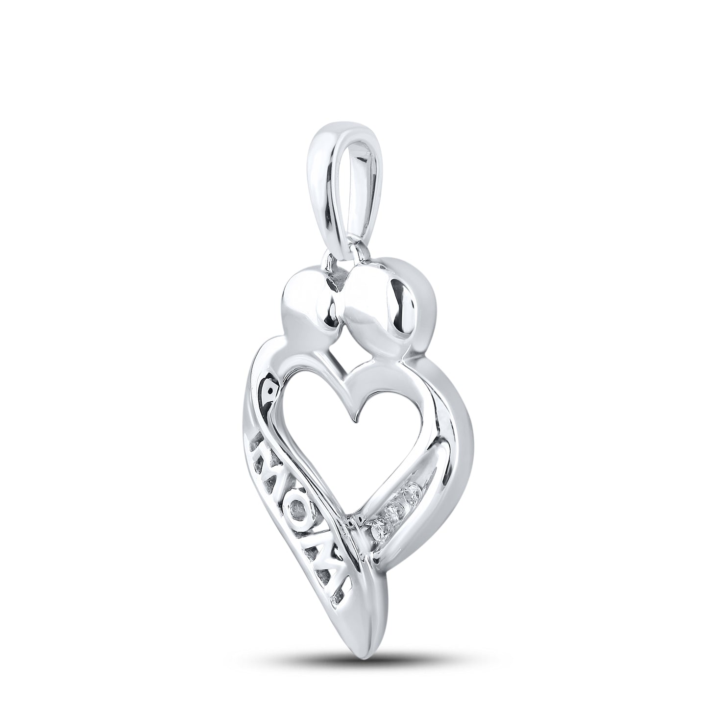 10kt White Gold 0.18 CTW Diamond Pendant With 10kt Chain