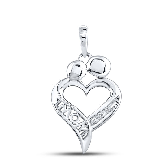 10kt White Gold 0.18 CTW Diamond Pendant With 10kt Chain