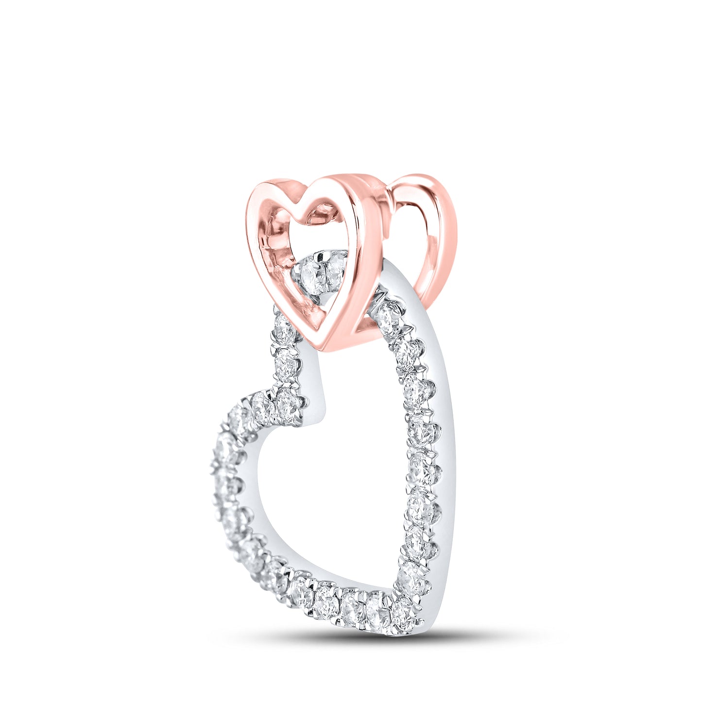 14kt White Gold 0.25 CTW Lab Diamond Pendant With 10kt Chain