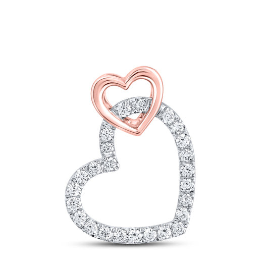 14kt White Gold 0.25 CTW Lab Diamond Pendant With 10kt Chain