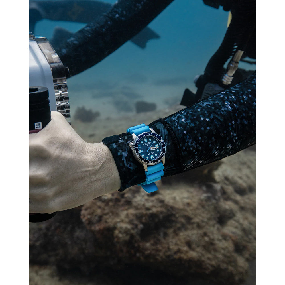 CITIZEN ECO-DRIVE PROMASTER DIVE WATCH Blue Dial