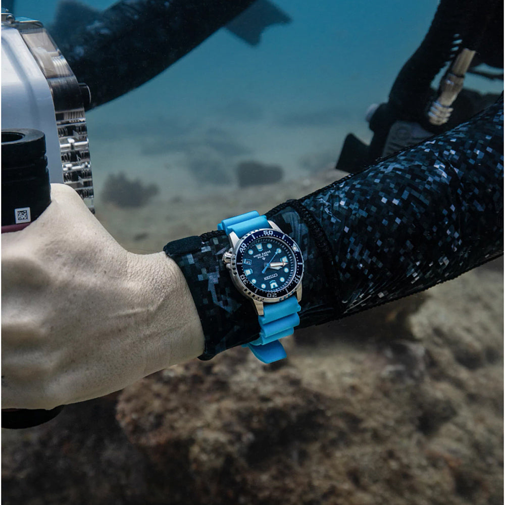 CITIZEN ECO-DRIVE PROMASTER DIVE WATCH Blue Dial