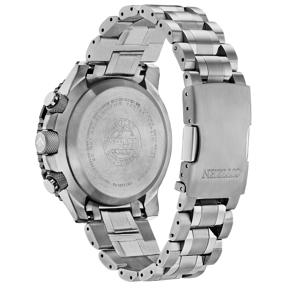 Citizen Promaster Skyhawk A-T Eco-Drive Black Titanium Band Men's Watch Model # JY8108-53E