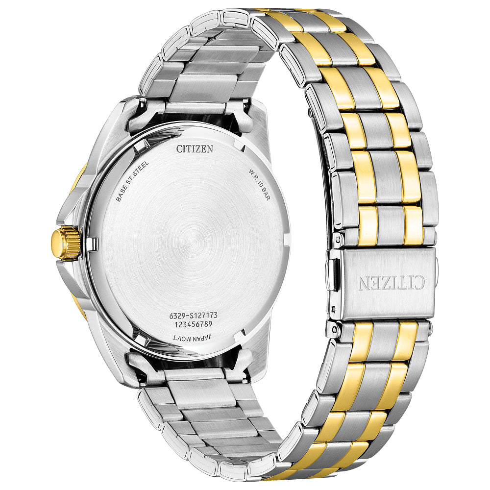 MEN QUARTZ WR100 SST BRAC BLUE