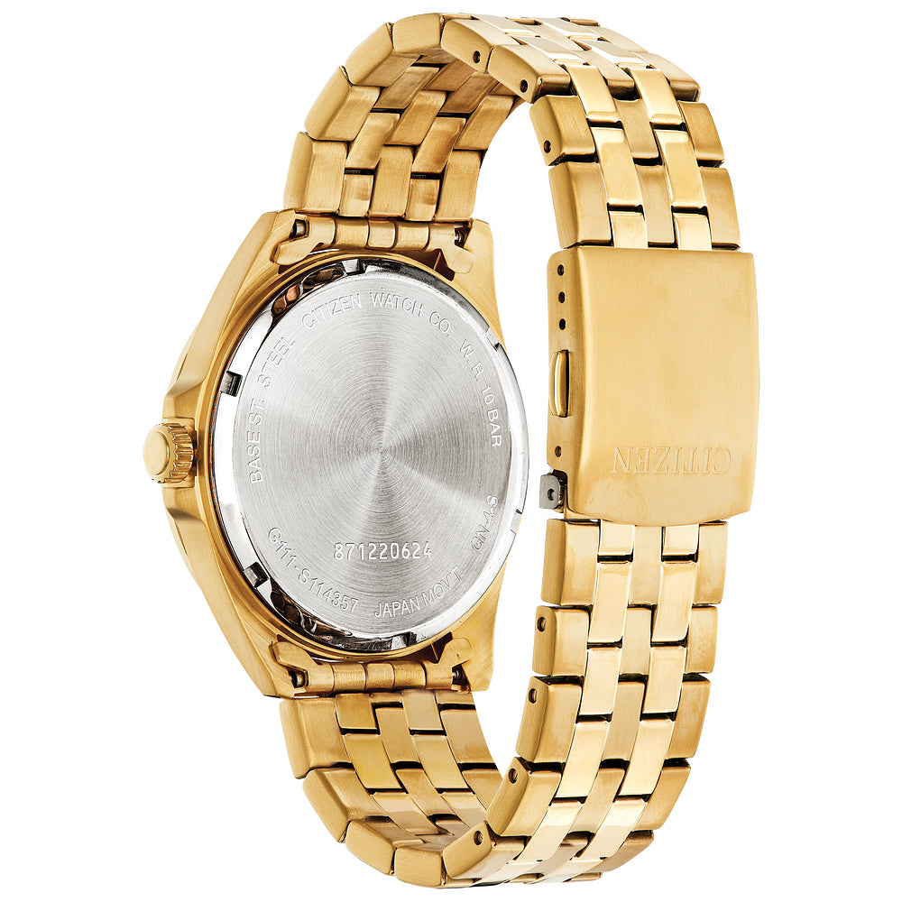 Citizen Quartz Men's Gold Tone Stainless Steel Bracelet Watch Bi5052-59e