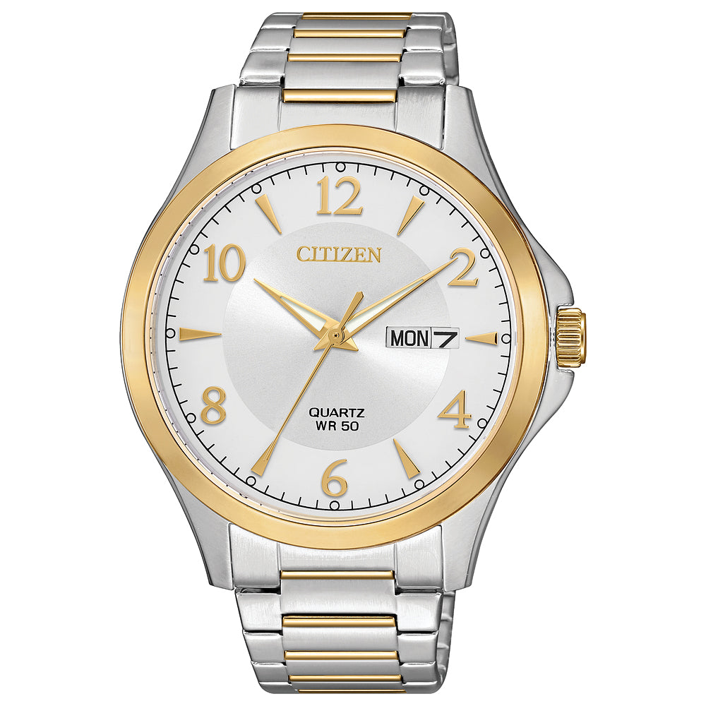 MEN QUARTZ WR50 SST BRAC SLVR