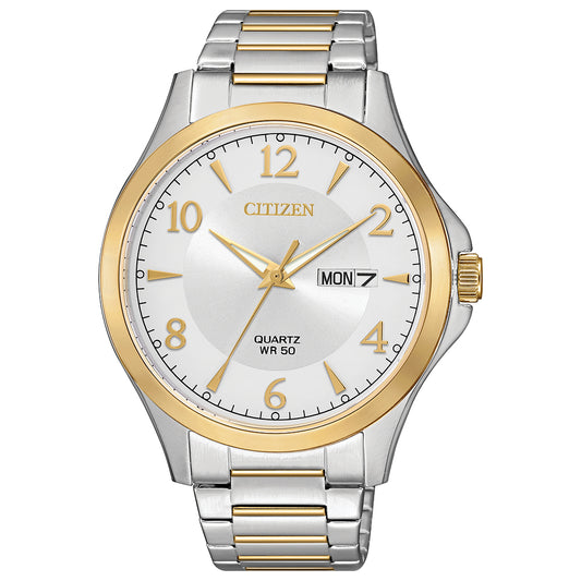 MEN QUARTZ WR50 SST BRAC SLVR