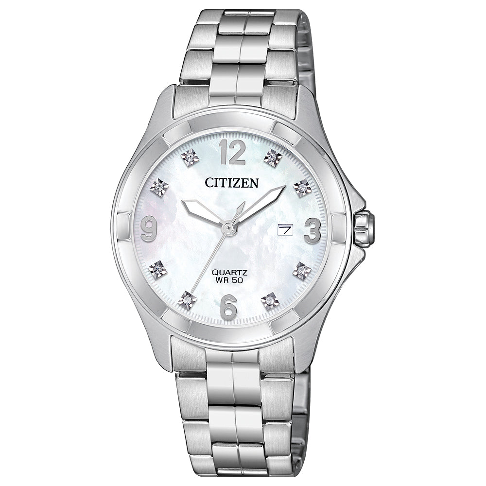 LAD QUARTZ WR50 SS BRAC WHTE