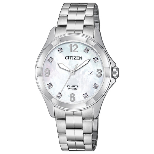 LAD QUARTZ WR50 SS BRAC WHTE