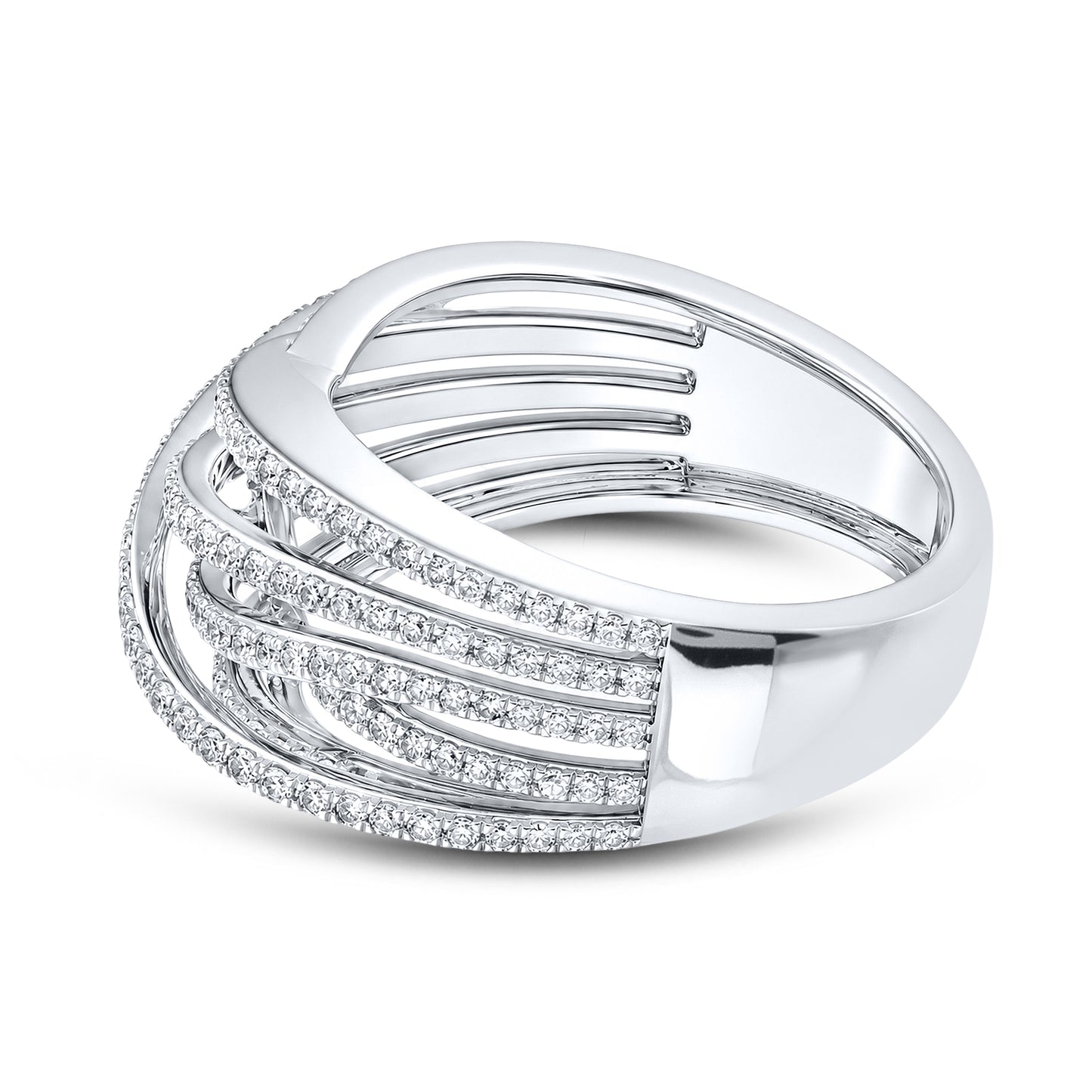 10kt White Gold 0.91 CTW Natural Diamond Band