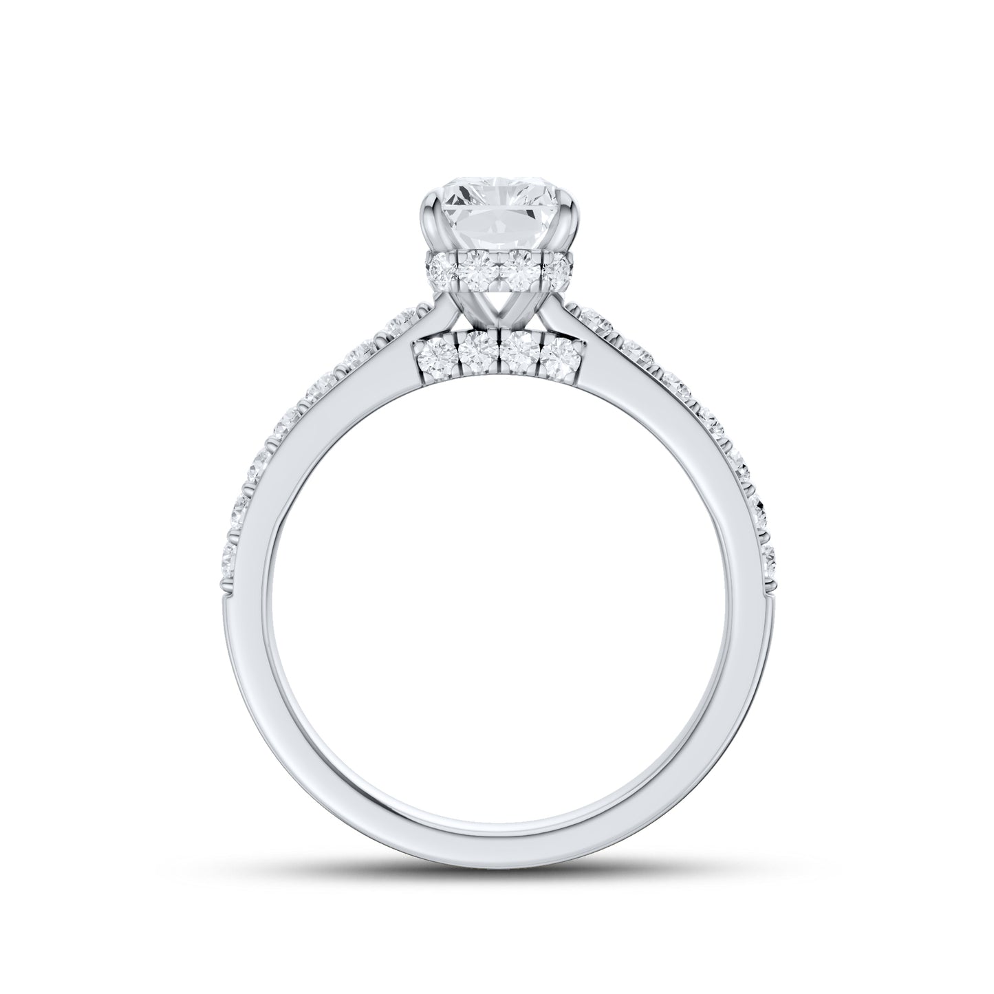 14kt White Gold 1.50 CTW Radiant Lab Diamond Ring