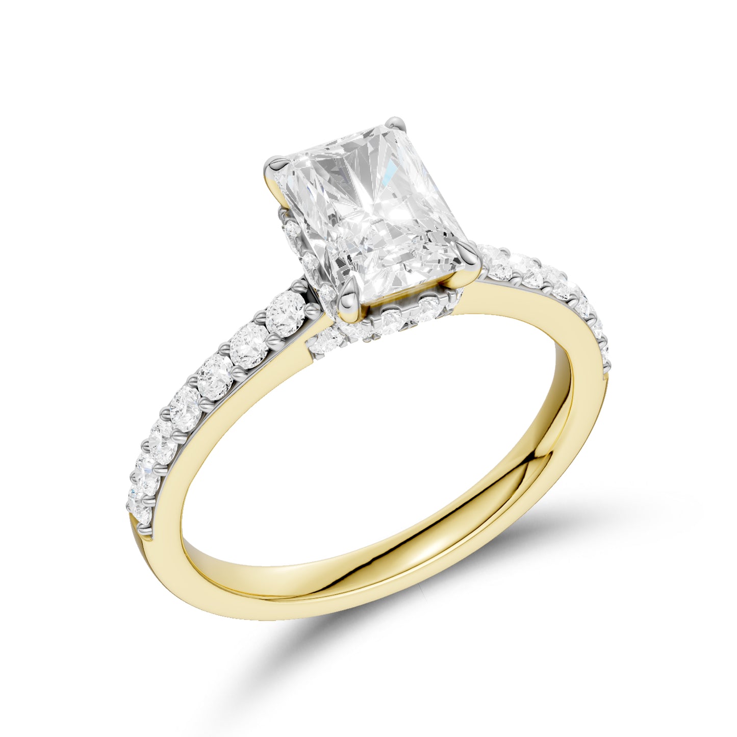 14kt Yellow Gold 1.50 CTW Radiant Lab Diamond Solitaire Ring