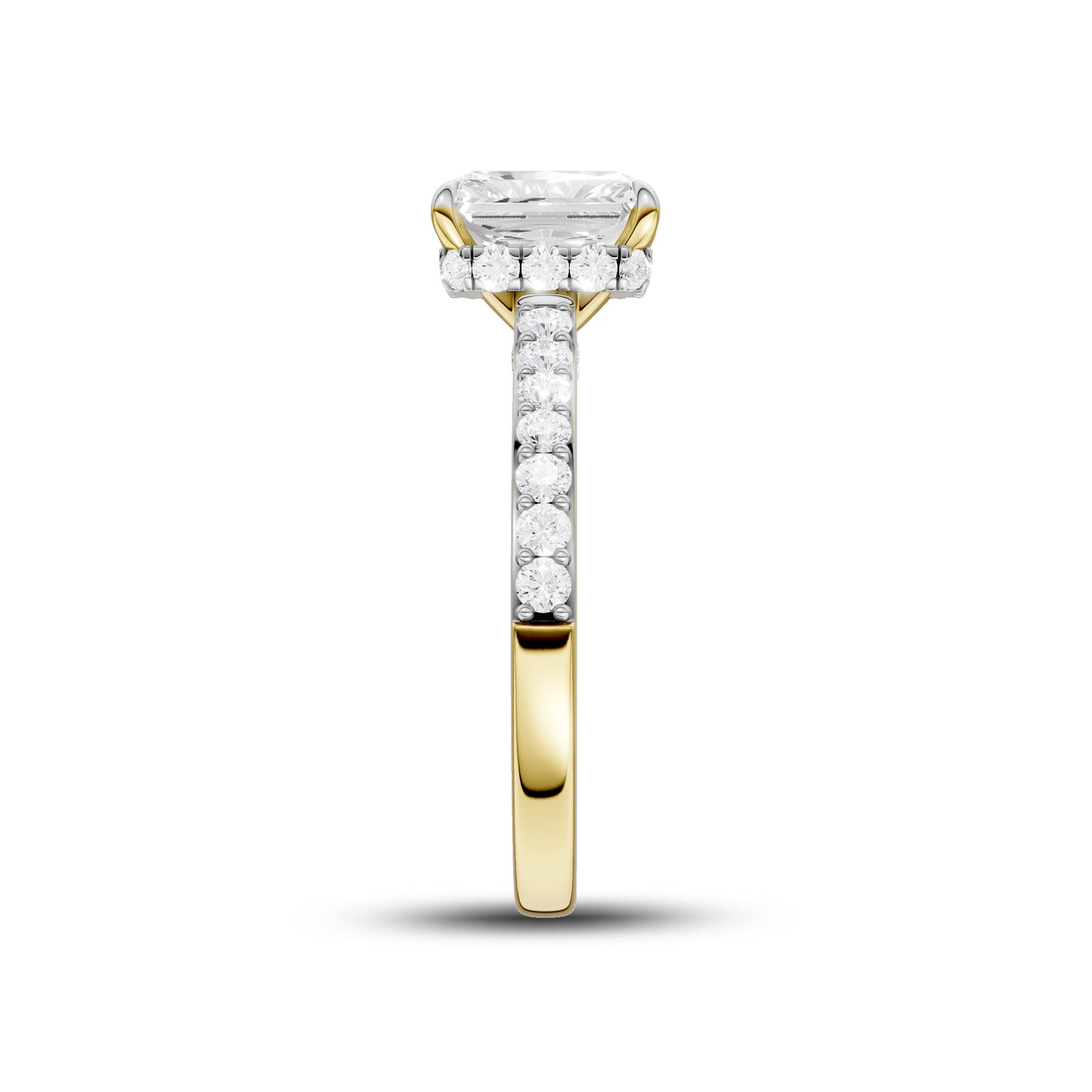 14kt Yellow Gold 1.50 CTW Radiant Lab Diamond Solitaire Ring