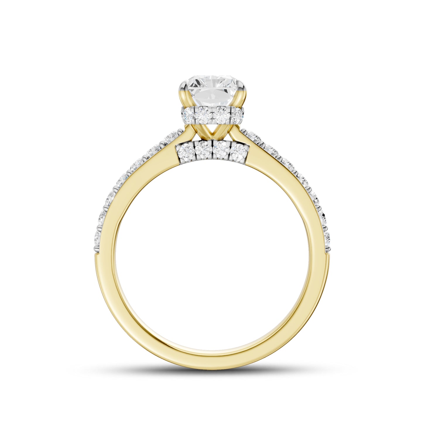 14kt Yellow Gold 1.50 CTW Radiant Lab Diamond Solitaire Ring
