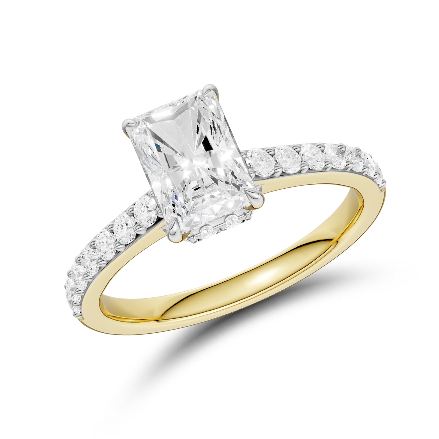 14kt Yellow Gold 1.50 CTW Radiant Lab Diamond Solitaire Ring