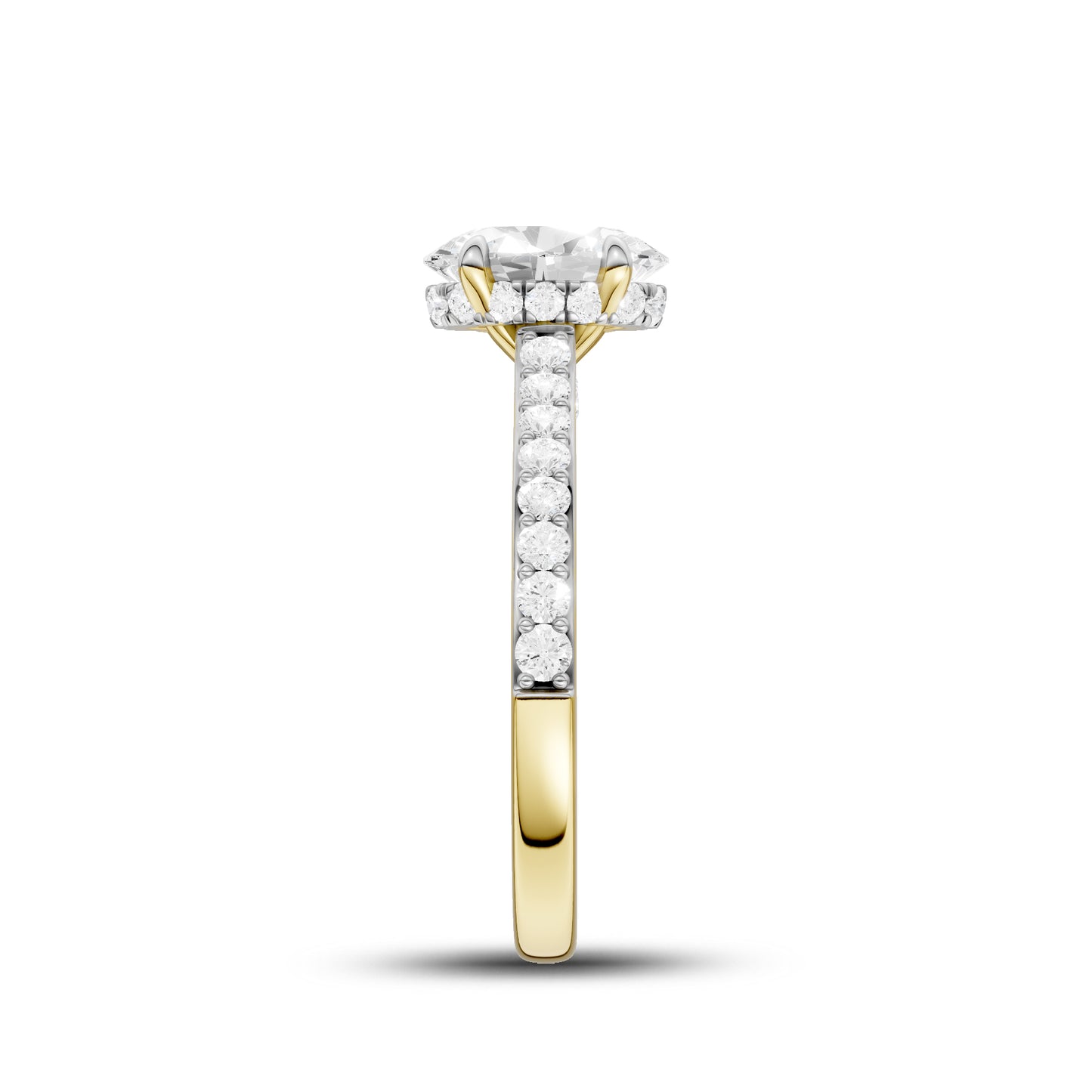 14kt Yellow Gold 1.50 CTW Oval Lab Diamond Ring