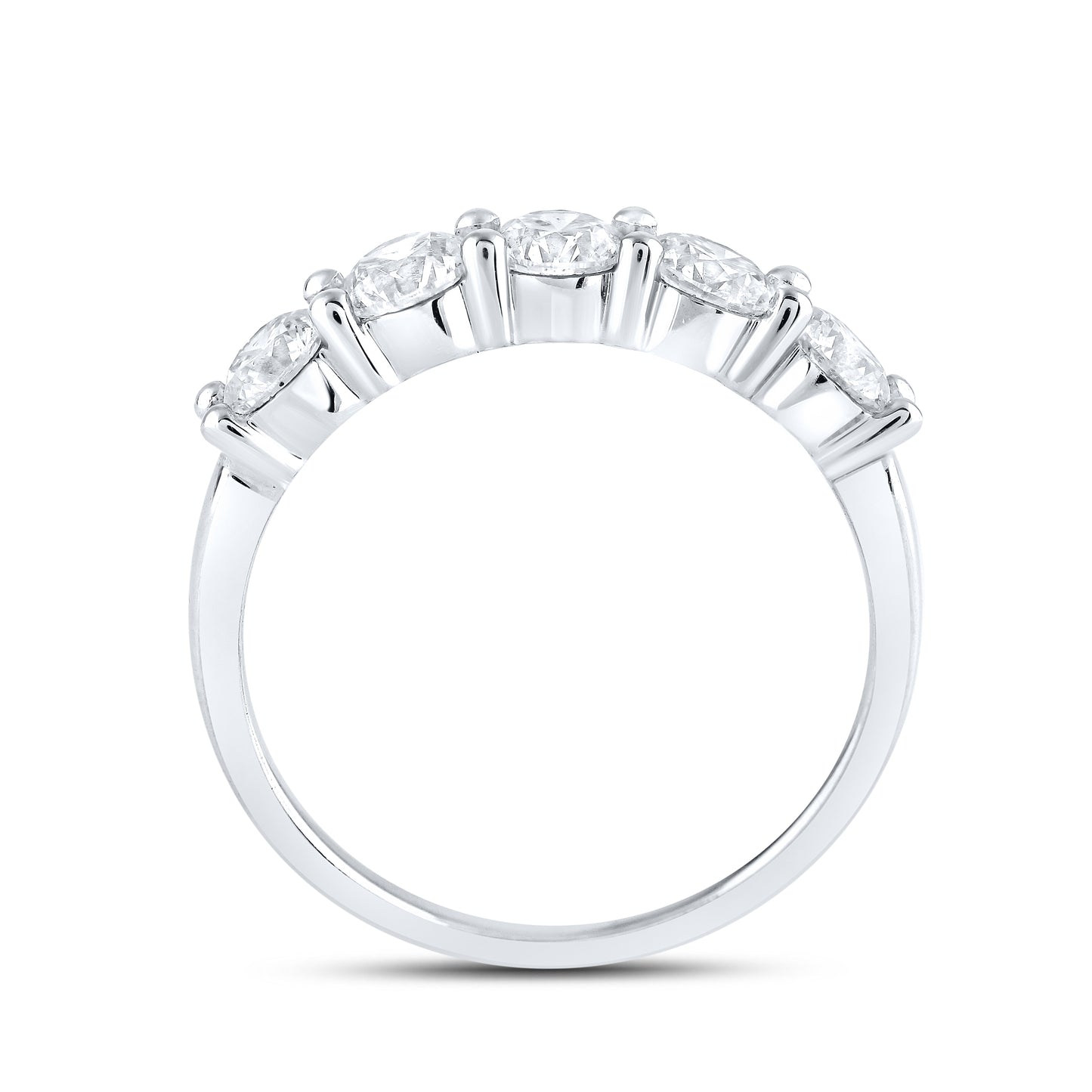 14kt White Gold 1.33 CTW Natural Diamond Band