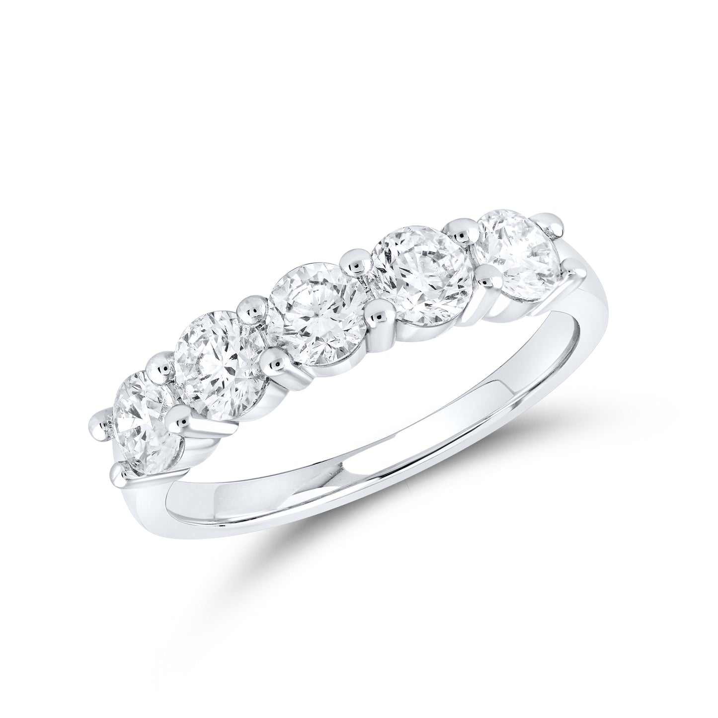 14kt White Gold 1.33 CTW Natural Diamond Band