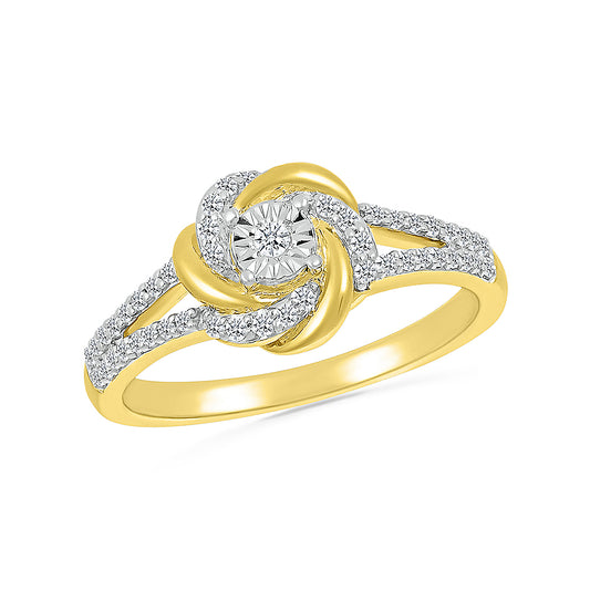 14k Yellow Gold 0.20 CTW Diamond Promise Ring