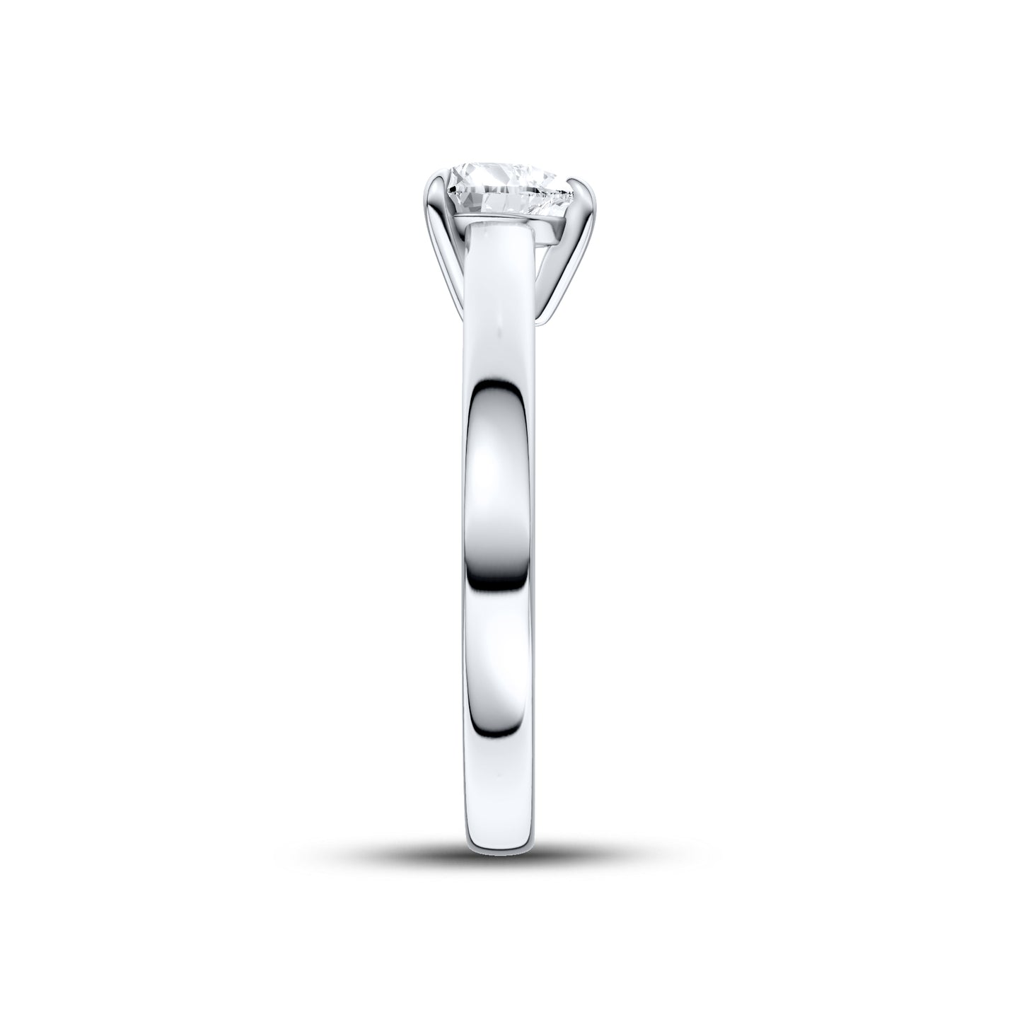 14kt White Gold 0.50 CTW Heart Lab Diamond Ring