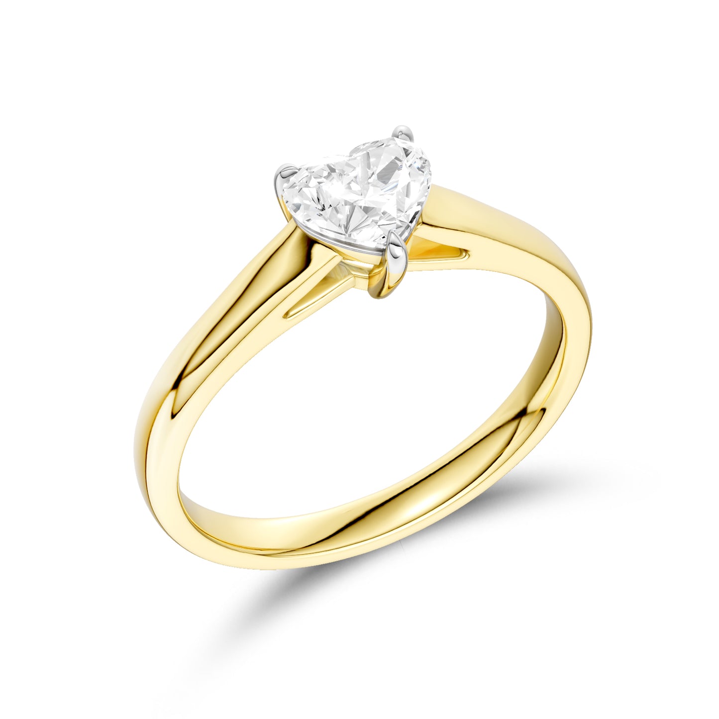 14kt Yellow Gold 0.50 CTW Heart Lab Diamond Ring