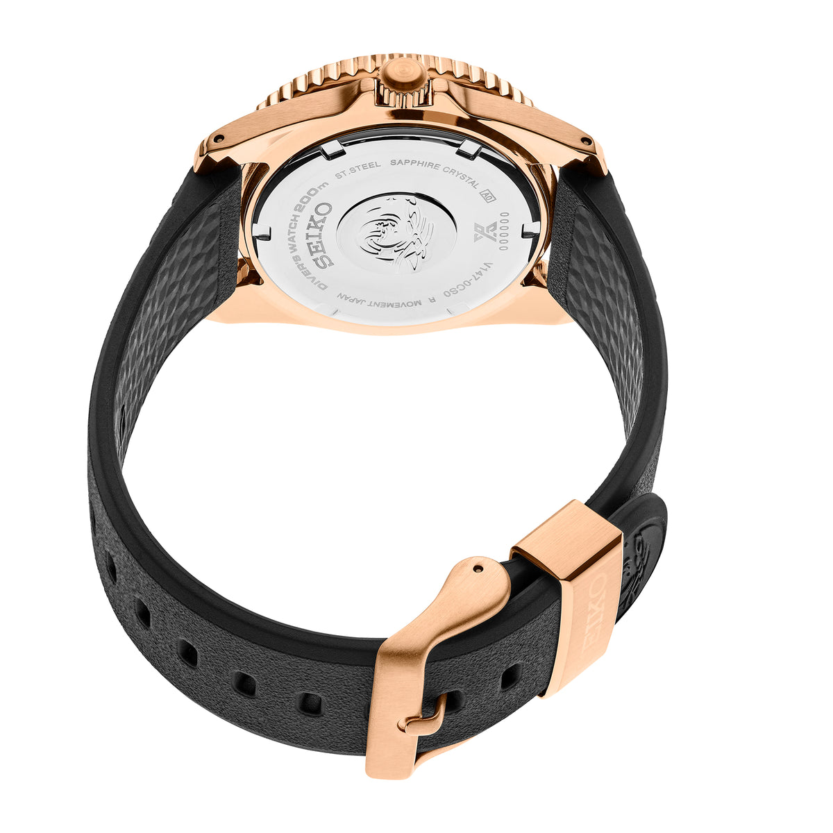 Seiko Men's Prospex Rose Gold Solar Diver Watch sne586p1