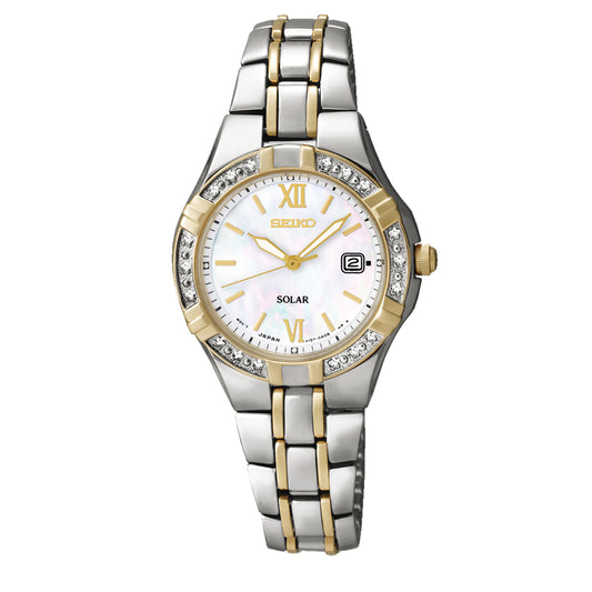 SEIKO WOMENS SOLAR  DIAMOND WATCH