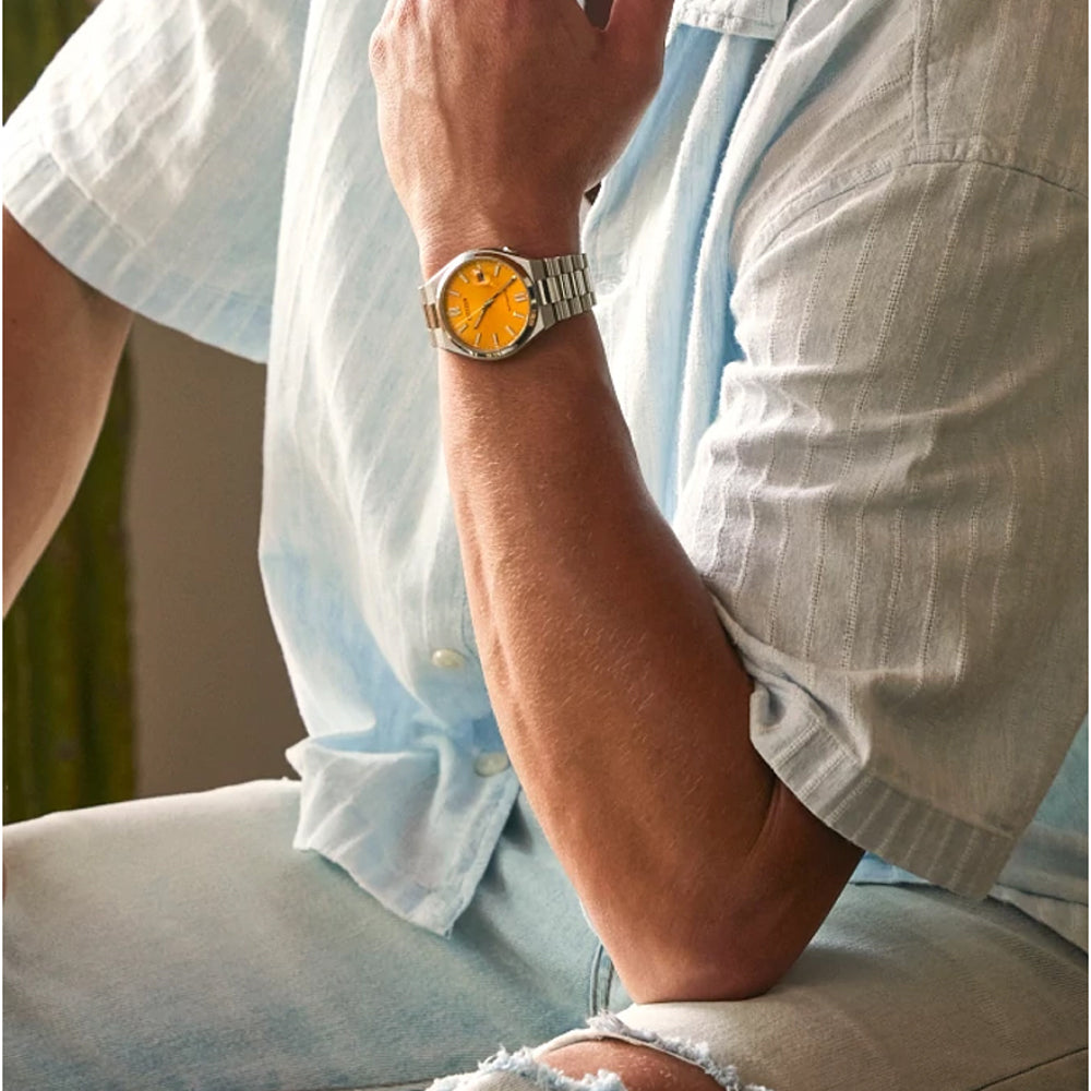 Citizen Tsuyosa Yellow Dial and Stainless Steel Bracelet Watch 40mm NJ0150-56Z