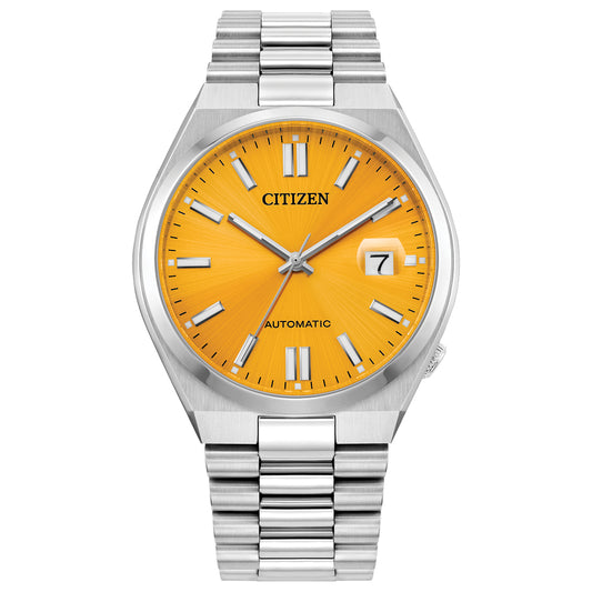 Citizen Tsuyosa Yellow Dial and Stainless Steel Bracelet Watch 40mm NJ0150-56Z