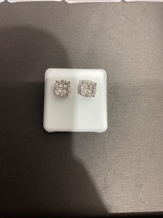 14kt White Gold 1 CTW Natural Diamond Earrings