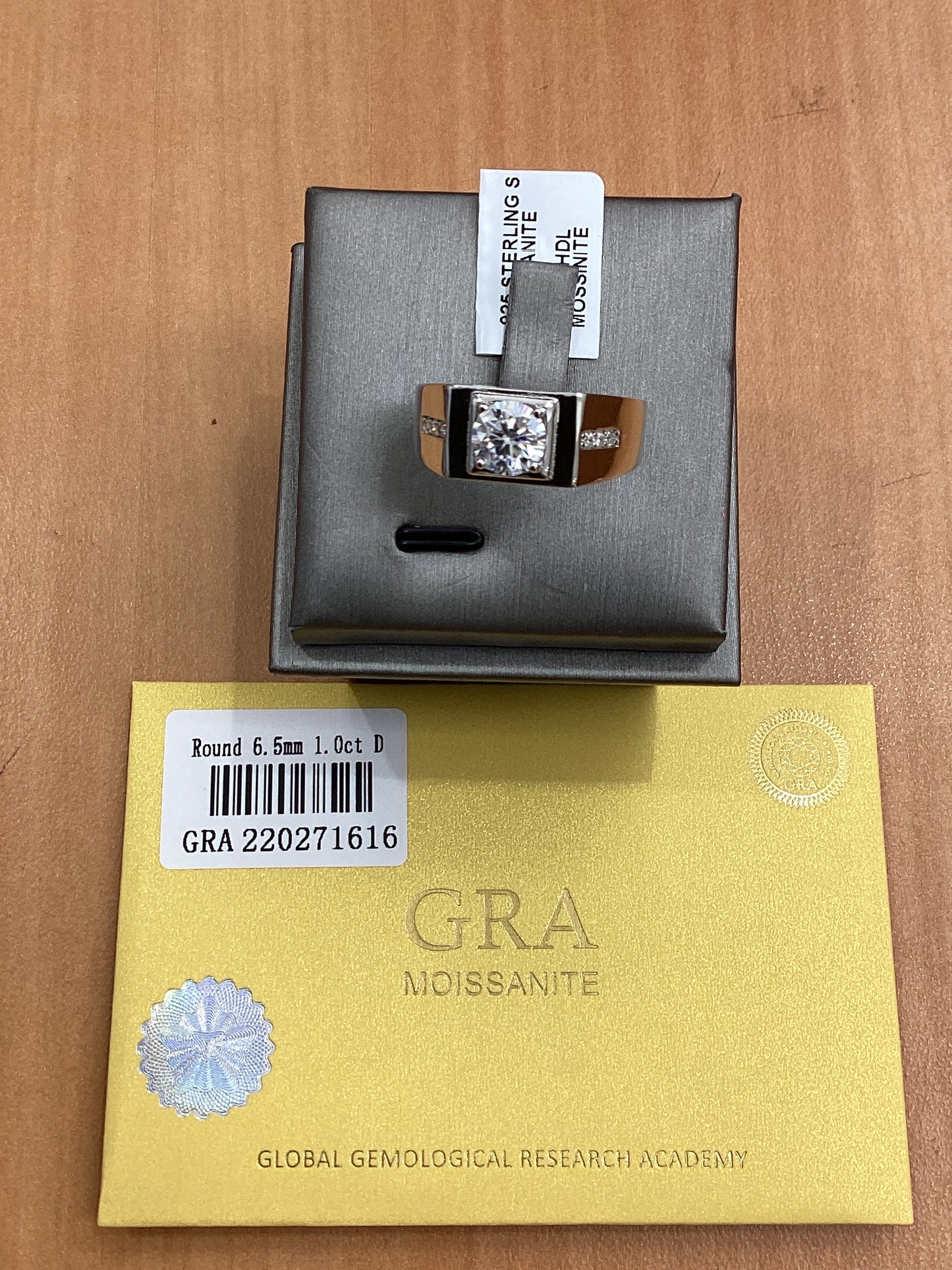 925 Moissanite Men’s Ring